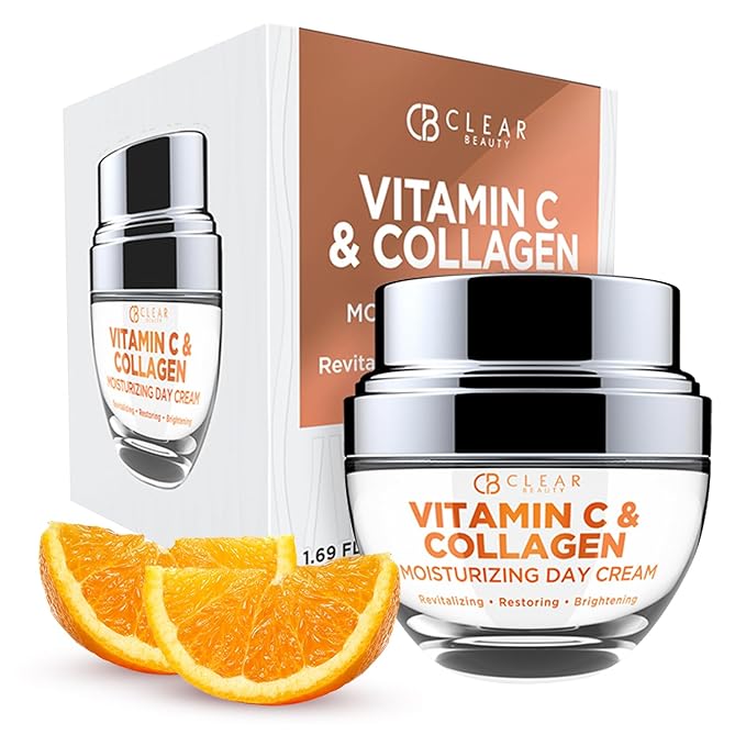 Vitamin C & Collagen Daily Face Moisturizer - Dermatologist Tested, Moisturizing & Firming, Anti-Aging, Cruelty-Free Korean Skincare, All Skin Types - 1.69 oz