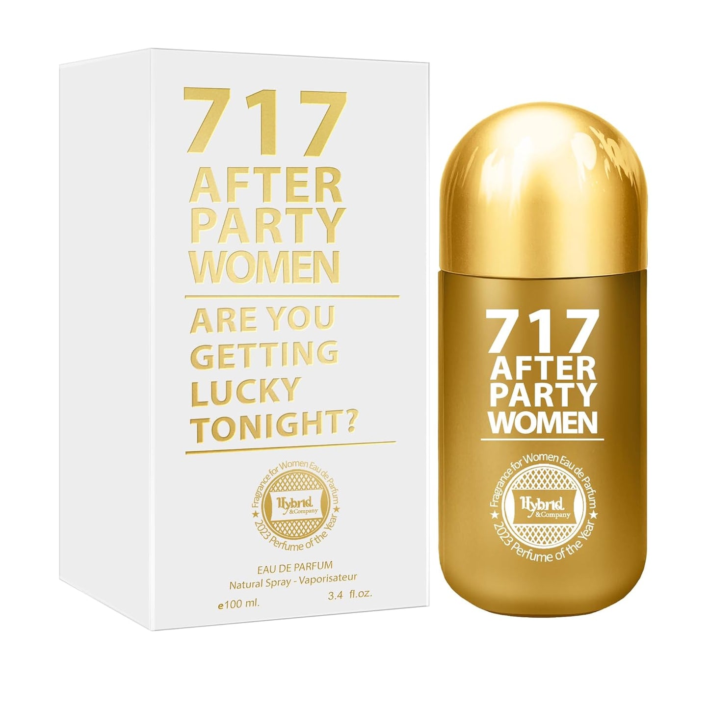 Hybrid & Company 717 After Party Women Eau De Parfum Natural Spray Fresh Floral Scent, 3.4 Fl Oz