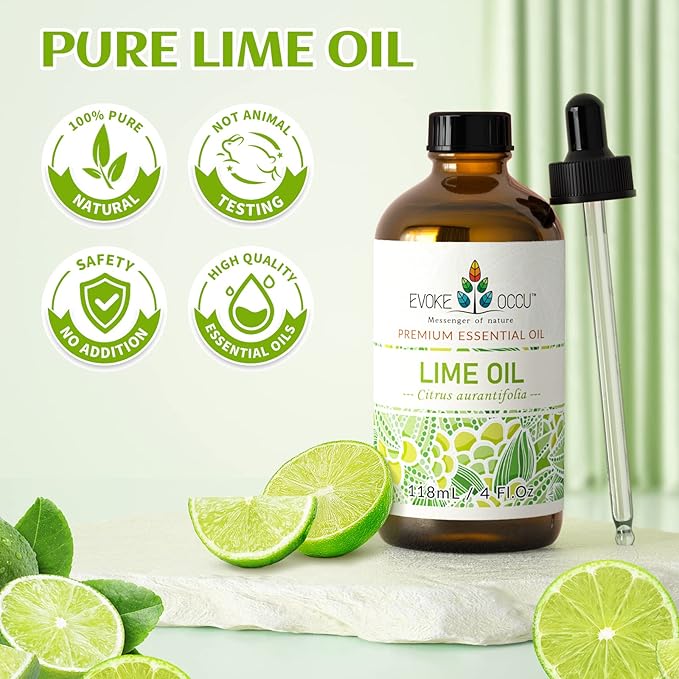 EVOKE OCCU Lime Essential Oil for Diffuser, Aromatherapy - 4 FL Oz