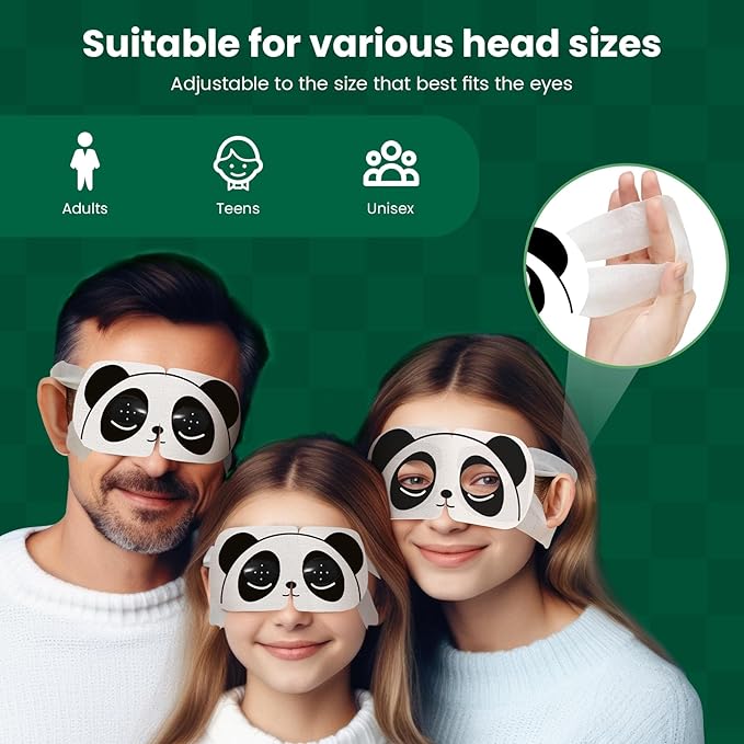 Steam Eye Mask for Dry Eyes, 20 Packs Warm Eye Mask, Disposable SPA Heated Eye Masks Sleep Mask for Dark Circles & Puffiness, Soothing Headaches, Reduce Eye Fatigue, Christmas Gift, Unscented