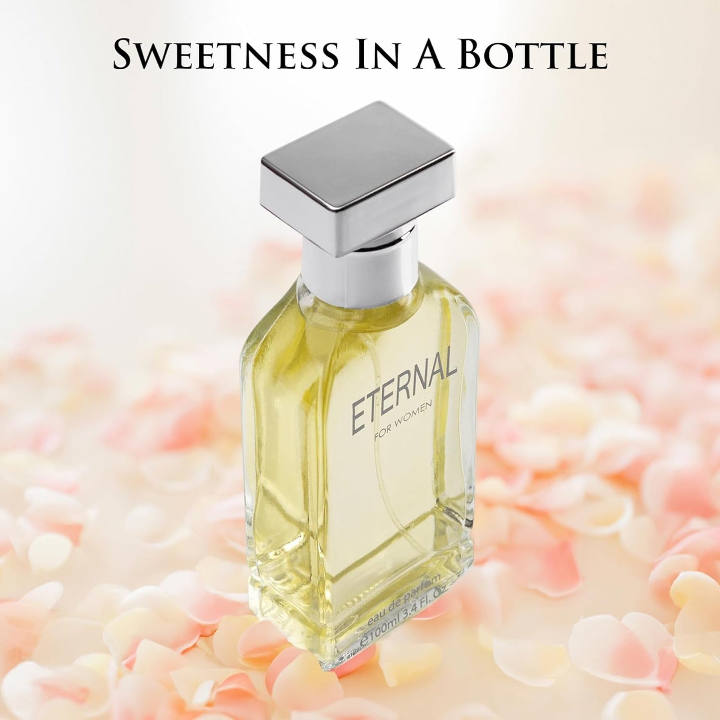 Eternal for Women - 3.4 Fluid Ounce Eau De Parfum Spray Refreshing Mix of Citrus Floral & Musk Fragrances Smell Fresh All Day Long Lovely Gift Occasions, Parfume for Women 100ml Bottle