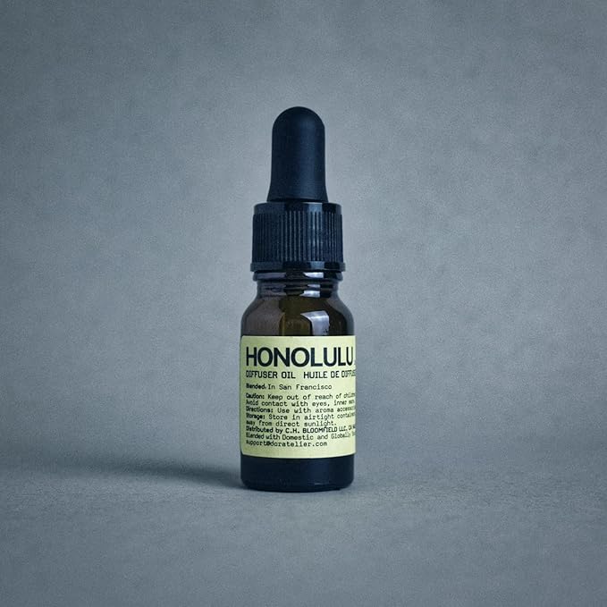 Honolulu Diffuser Oil, Sweet Tropical Scent, Grapefruit, Bergamot, Tangerine, Musk Essential Oils Blend for All Ultrasonic Diffuser Scent Projects(10mL/.33 FL oz)…