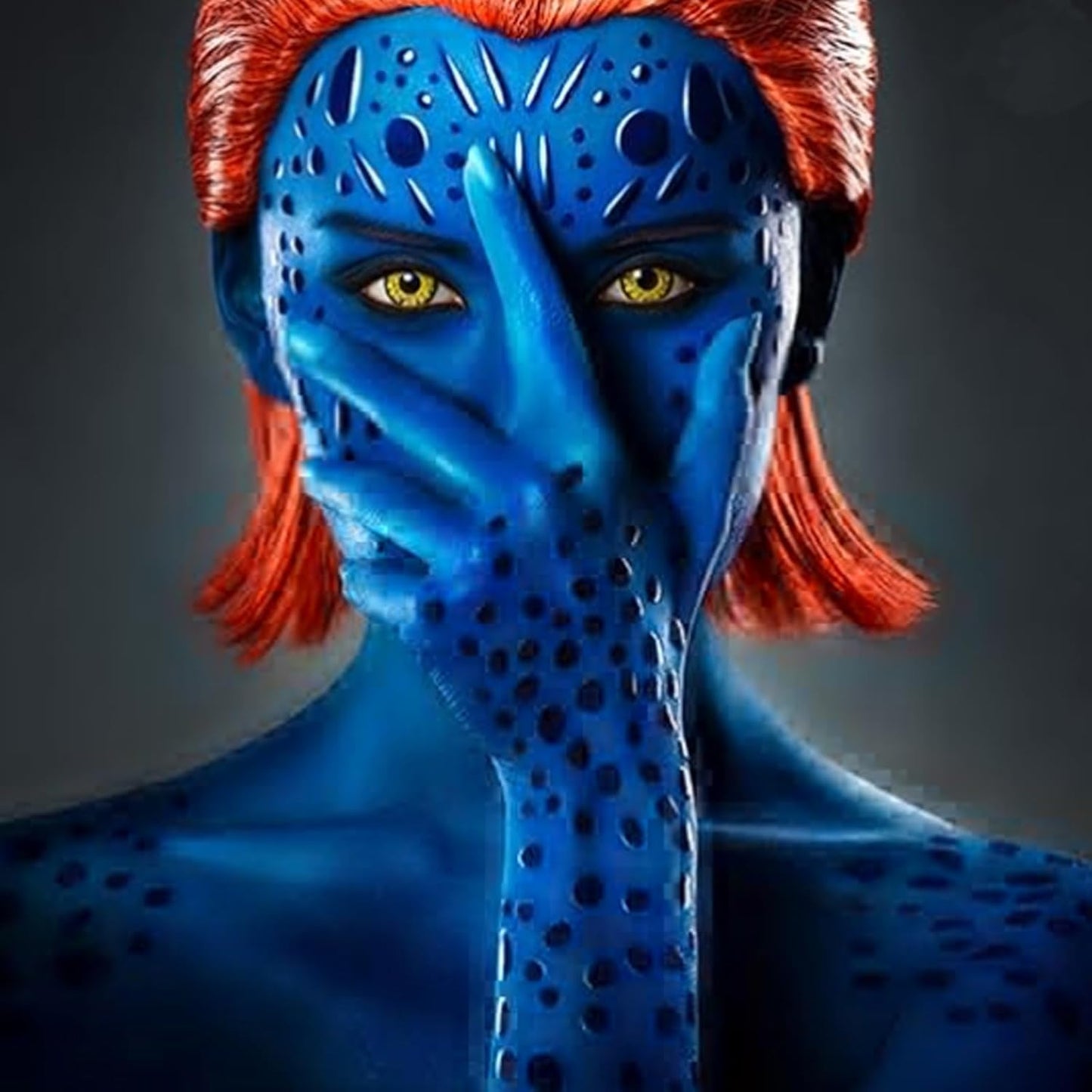 MEICOLY Royal Blue Face Body Paint Stick for Halloween SFX Avatar Smurf Mystique Alien SFX Makeup,Blue Face Paint for Adults and Kids,Waterproof Eye Black Stick for Baseball Softball Football Lacrosse