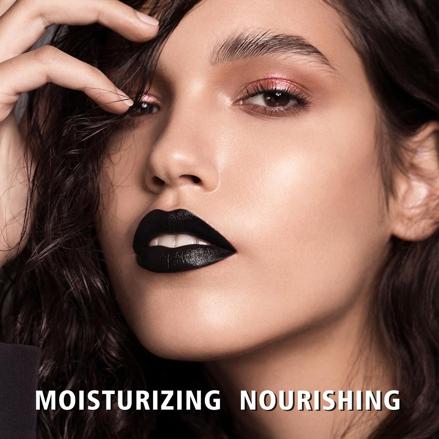 Moisture Black Lipstick for Women Hydrate Tinted Lip Balm for Dry Cracked Lips Glossy Lip Color Juicy Finish, MA069 Black Star