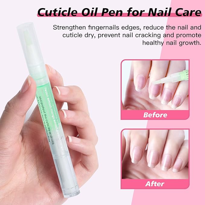 Cuticle Remover Kit - 6.09 Oz Cuticle Remover Cream with Cuticle Trimmer, Cuticle Nipper, Cuticle Pusher, Cuticle Oil Pen for Professional Manicure Nail Cuticle Care Home DIY, Gifts for Women
