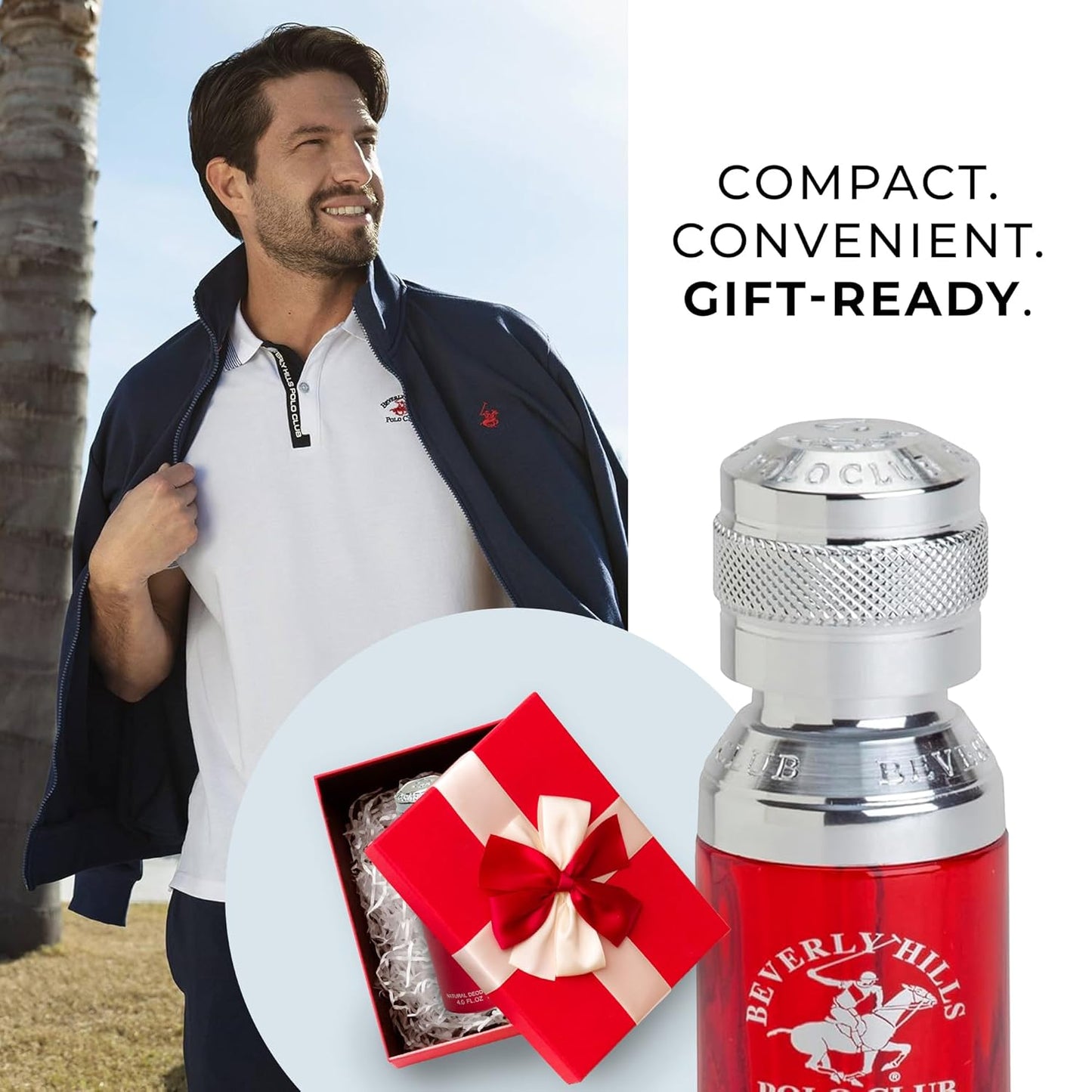 Beverly Hills Polo Club BHPC Men's Eau De Toilette Bonus Pack | Blaze Scent | 1.7oz EDT + Travel Pocket Spray | Long-Lasting Masculine Fragrance