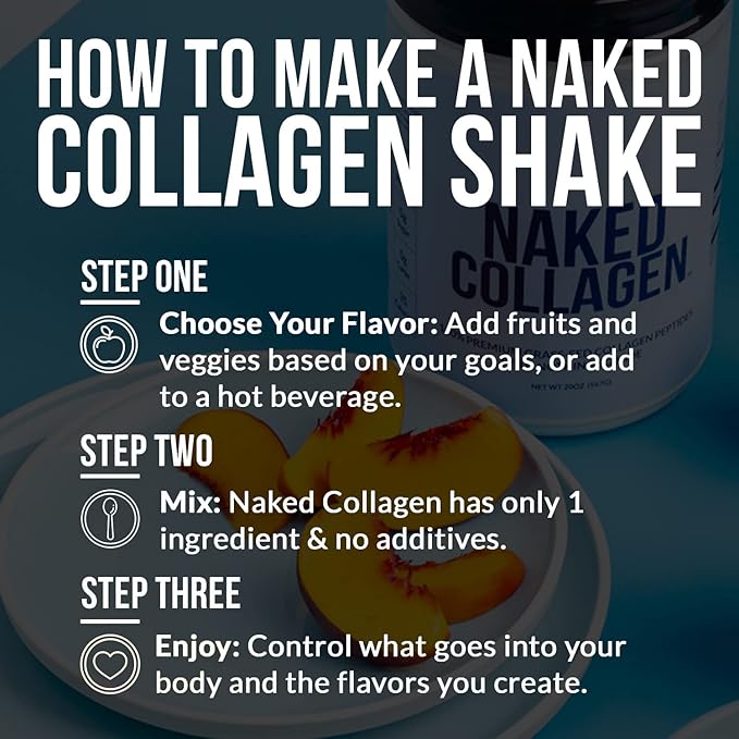 NAKED Chocolate Collagen Peptides Protein Powder, 24 Servings, Pasture-Raised, Grass-Fed Hydrolyzed Collagen Supplement, Paleo Friendly, Non-GMO, Keto, Gluten Free, 20oz
