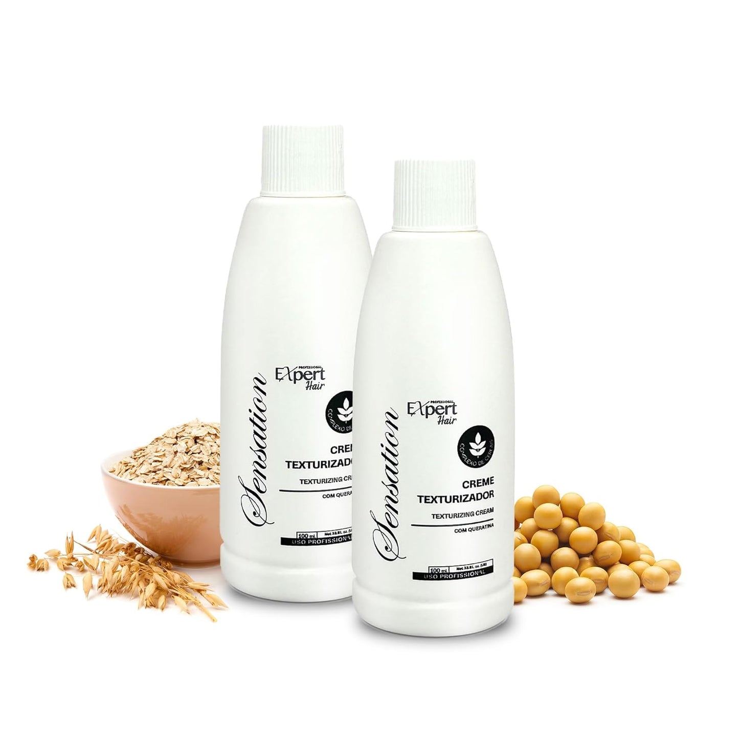 Expert Hair Sensation Keratin Hair Treatment Brazilian - Anti Frizz, Brazilian Traditional Straightening - Keratina Para Alisar El Pelo, Keratina Brasileña, Brazilian Blowout Products 100ml(Pack of 2)