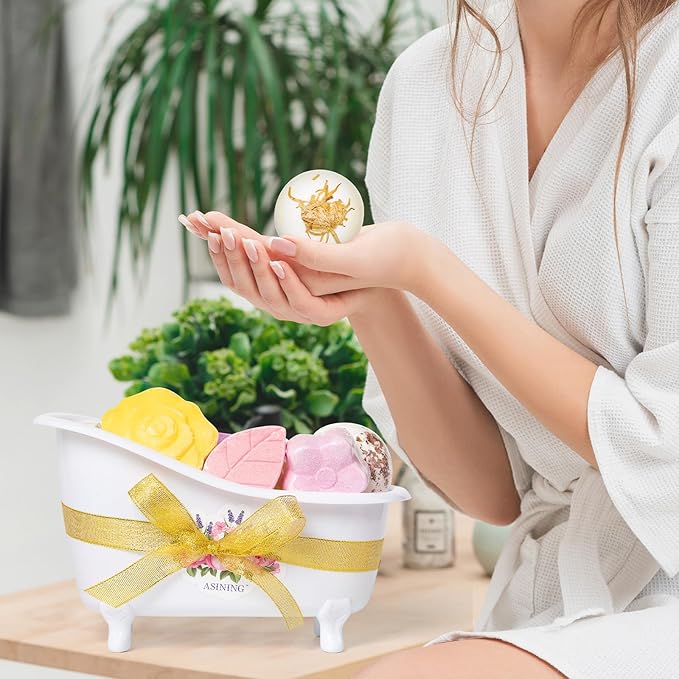 Mother's Day Gifts Spa Bomb Gift, Luxury Home Spa Bath Bomb Kit, 16pcs Bath Bomb for Kids Girls, Homemade Bathbombs with Essential Oil, Bath Spa Christmas Valentines Birthday Mothers Day Gifts for Mom