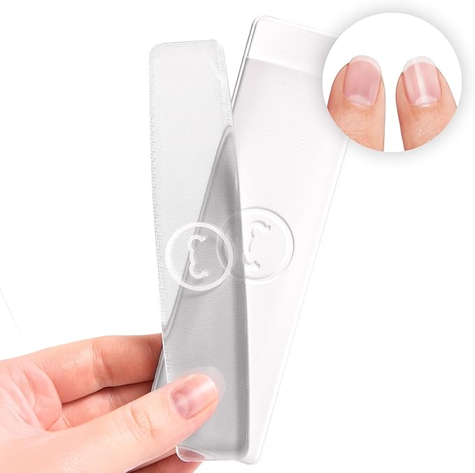 Sugarbear Glass Nail File & Buffer + Vegan Hair & Nail Vitamin Gummies – 6 Month Supply, Extra Strength Biotin 6000mcg for Smooth, Stronger, Longer Nails