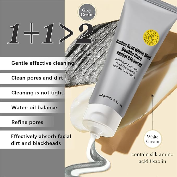 3 Step Facial Skin Care Kit with Snail Mucin Moisturizer & Vitamin C Facial Serum & Amino Acid Facial Cleanser - Korean Skin Care Set - Skincare for Teens10-12 - Skin Care Kit for Women All Skin Type