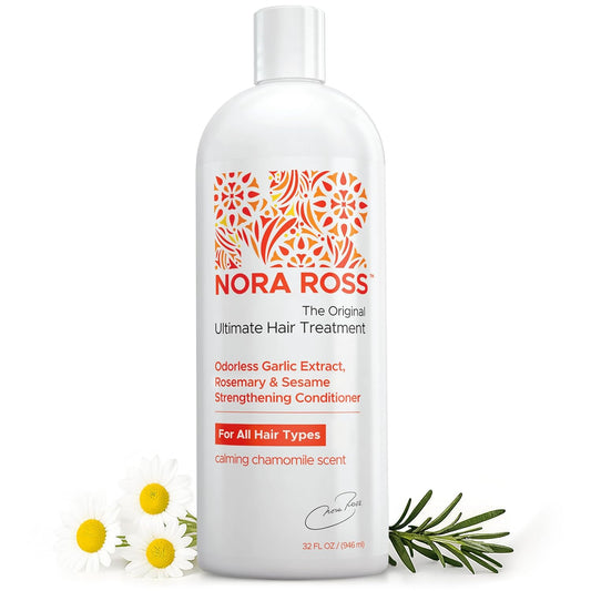 Nora Ross Garlic Extract Strengthening Conditioner with Sesame Seed Oil – Natural Deep Hair Conditioner for Women and Men with Dry, Damaged, Thinning Hair – Hydrating Paraben-Free Treatment – 32oz