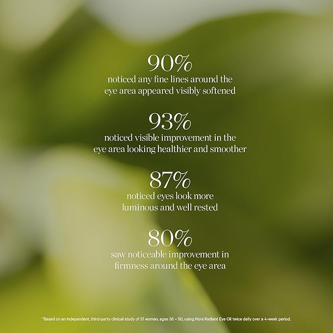 KORA Organics Noni Radiant Hydrating Under Eye Oil Roller, Smooth & Tone, Certified Organic, Cruelty Free, 0.34 Fl Oz.