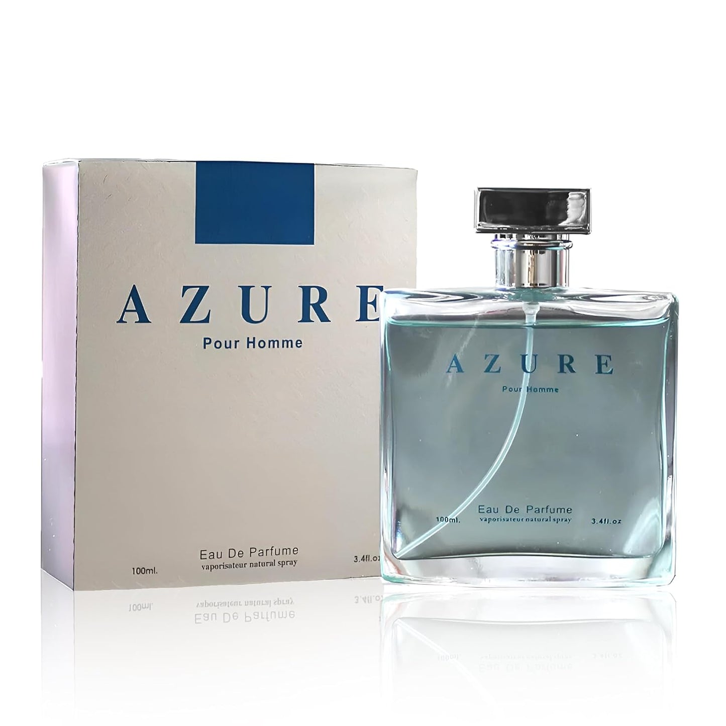 Men's Cologne Azure Pour Homme–Eau de Toilette With Citrus,Spice,And Woody Notes–Long Lasting Fragrance For All Occasions