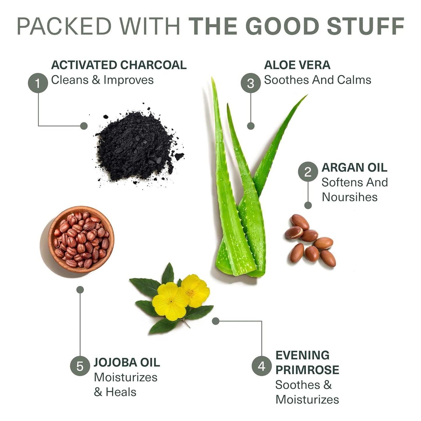 Botanic Tree Glycolic Acid Face Wash for Men - Facial Cleanser, Scrub - 10% Glycolic Acid with Activated Charcoal - 6 fl oz