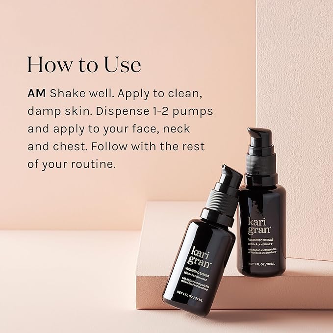 Kari Gran 10% Vitamin C Serum | Clean, moisturizing, skin brightening serum for glowing skin