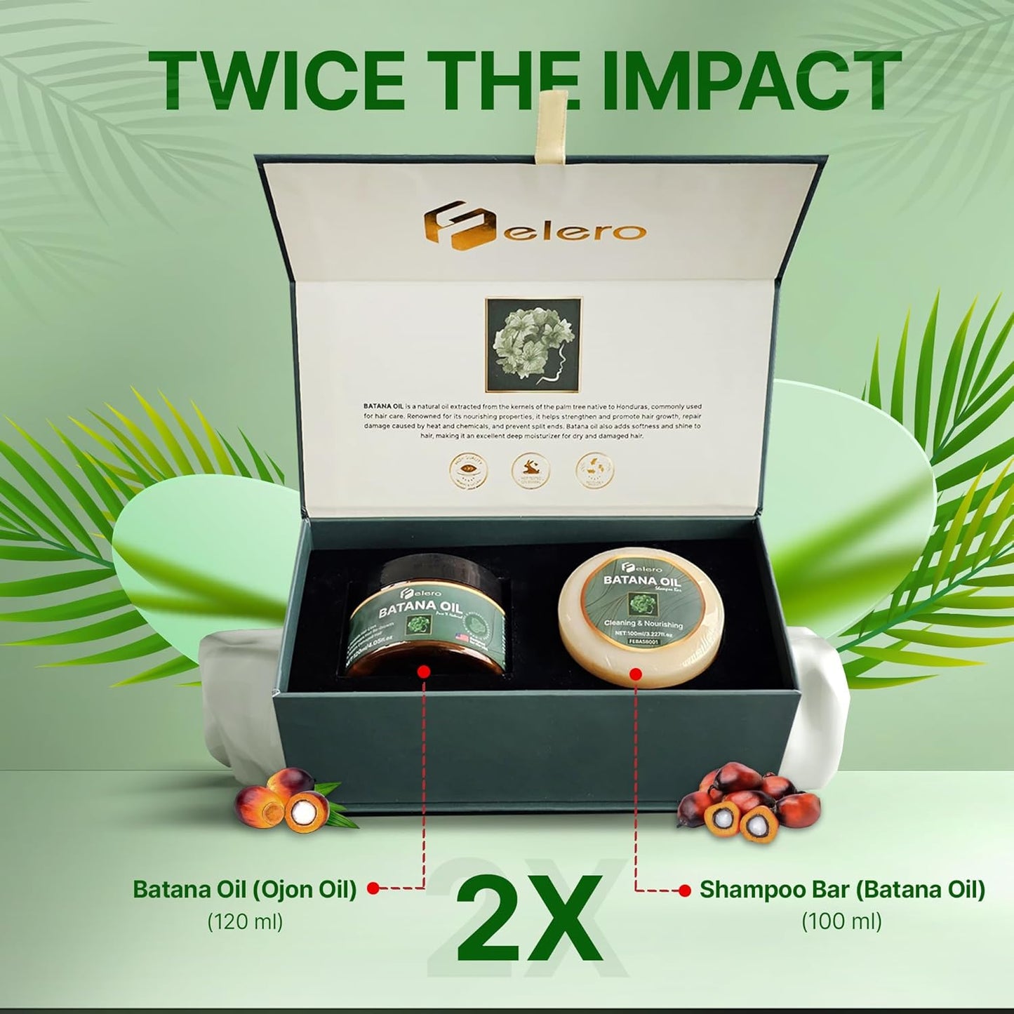 Raw Batana Oil for Hair Growth 4.05 oz and Batana Bar 3.22 oz - Pure Organic Treatment from Honduras by Dr. Sebi for Thicker, Stronger Hair and Hair Loss Prevention for All Hair Types by Felero