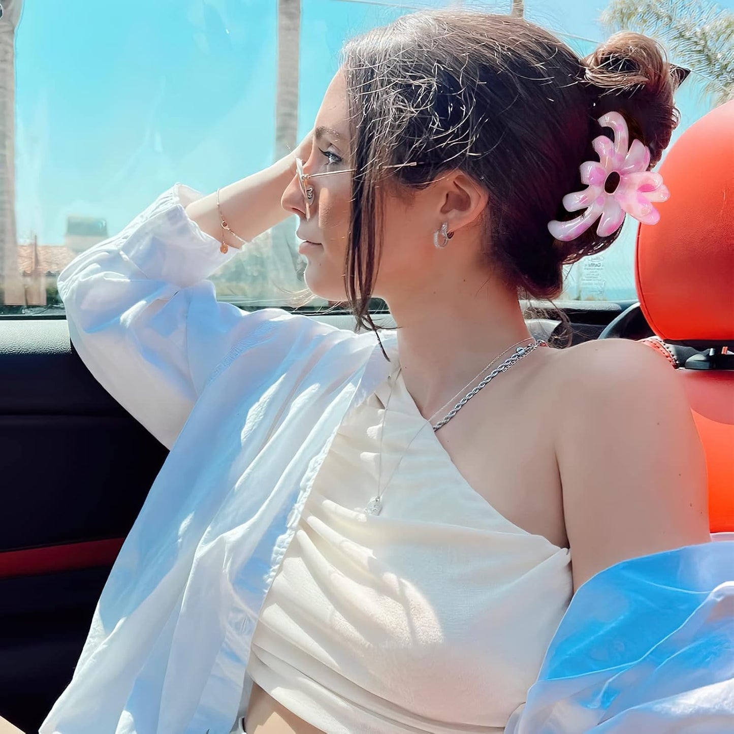 Hair Claw Clips - 3PCS Cute Styling Accessories for Women/Girls, Medium Nonslip Claws for Thin Hair, Strong Hold for Thick Hair