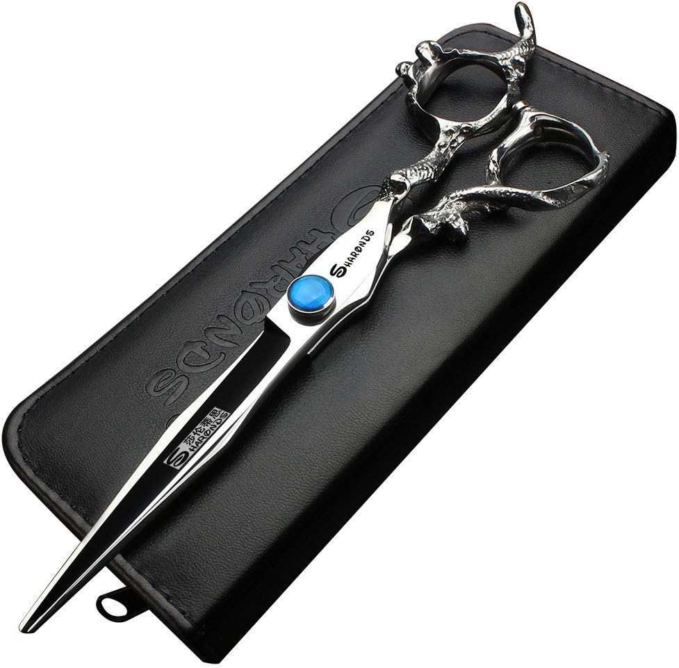 Professional Japanese Hair Scissors - 440C Stainless Steel/Rose Razor Edge (7 Inch Flat-B)