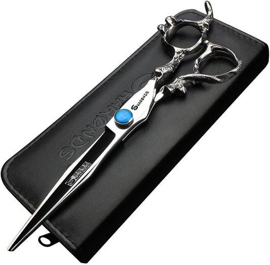 Professional Japanese Hair Scissors - 440C Stainless Steel/Rose Razor Edge (7 Inch Flat-B)