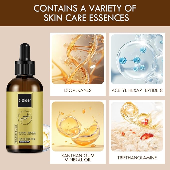 Anti Wrinkle Firming Serum, Wrinkle Lifting and Firming Essence, Firm and Plump Face Serum, Anti-Aging Essence, Reduce Fine Lines Firms Skin, Hydrate & Moisturize for All Skin Types (3PC)