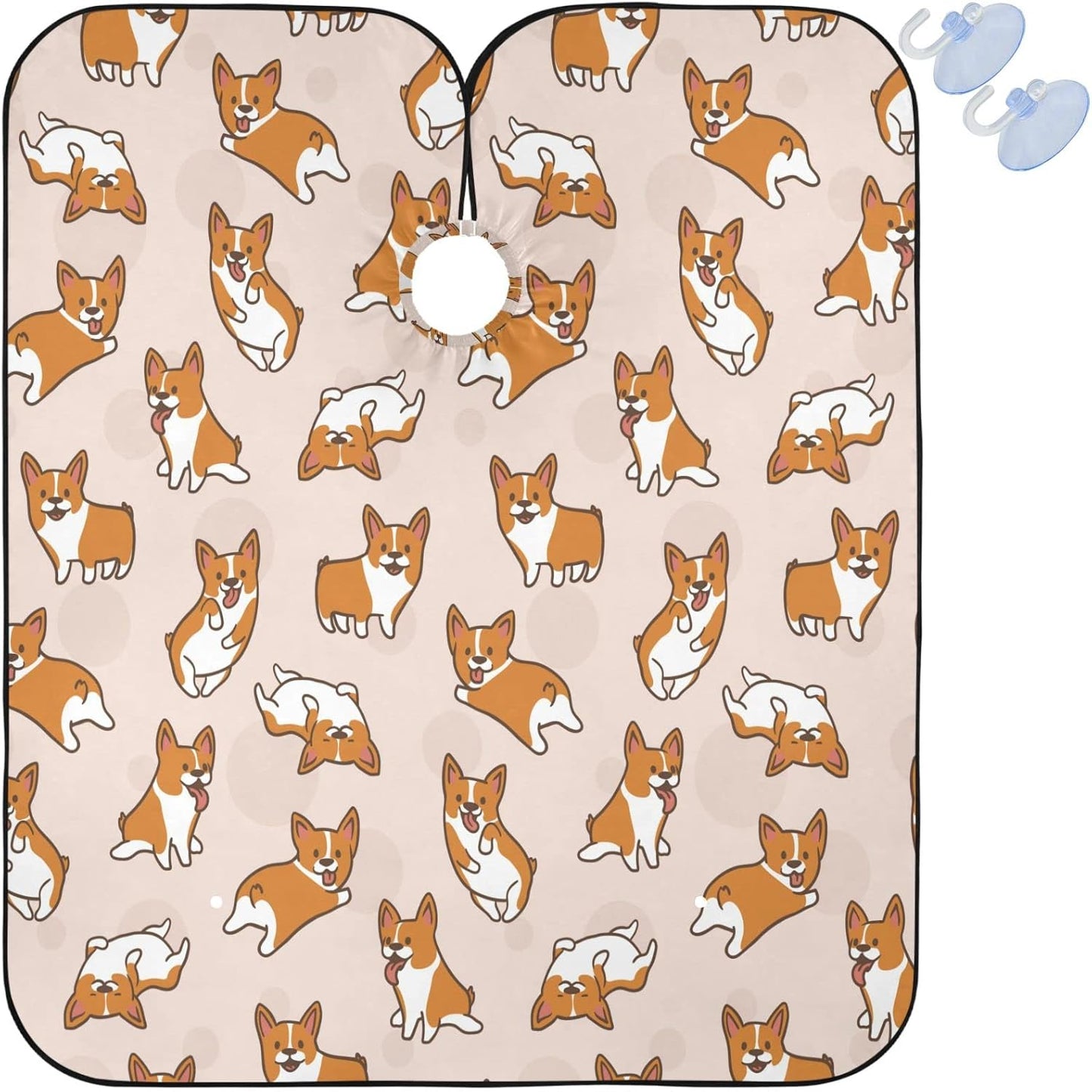 visesunny Professional Barber Cape Polyester Hair Cutting Clippings Catcher Grooming Cape Apron for Shaving Trimming For Men