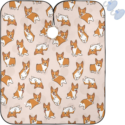 visesunny Professional Barber Cape Polyester Hair Cutting Clippings Catcher Grooming Cape Apron for Shaving Trimming For Men