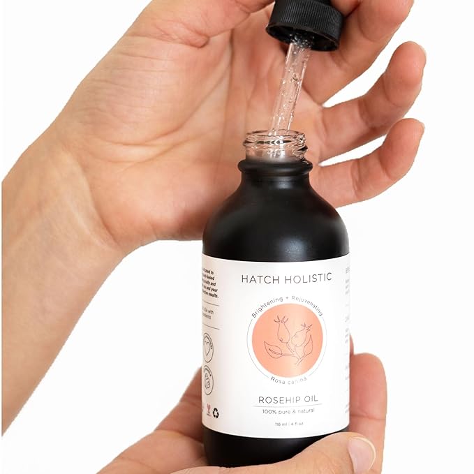 Organic Rosehip Oil – 4 fl oz, 100% Pure, Cold-Pressed, Unrefined – Natural Anti-Aging Serum for Skin Brightening, Firming, and Rejuvenation
