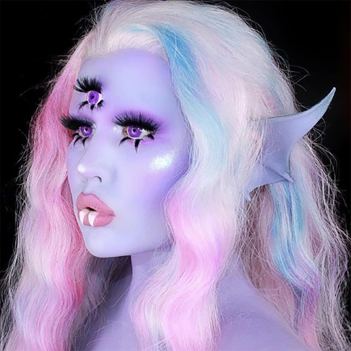 Mysense Pastel Purple Face Body Hair Paint Stick,Water Based Washable Temporary Hair Color,Non-toxic Cream Body Paint for Adults and Children Halloween Costume Ursula Cosplay Makeup,0.5oz