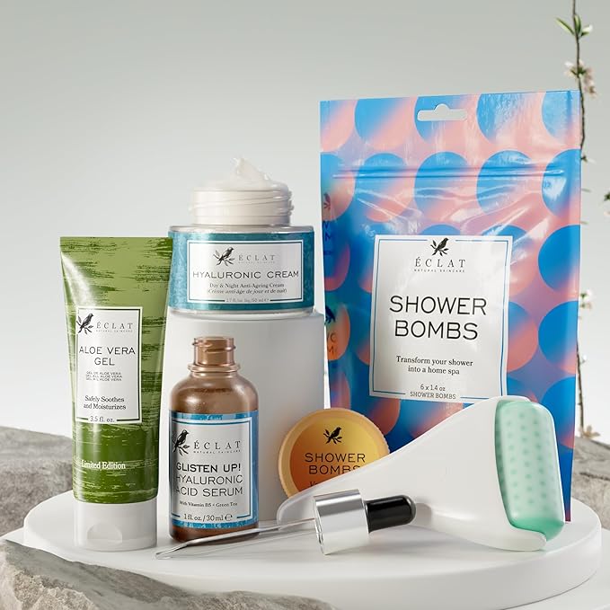 Hyaluronic Acid Serum for Face WITH 10 ANTIOXIDANTS +VITAMIN C & E +Aloe +WITCH HAZEL - 100% Organic & Vegan Moisturizing Anti-Aging Face Serum for Hydrating, Firming and Plumping Skin