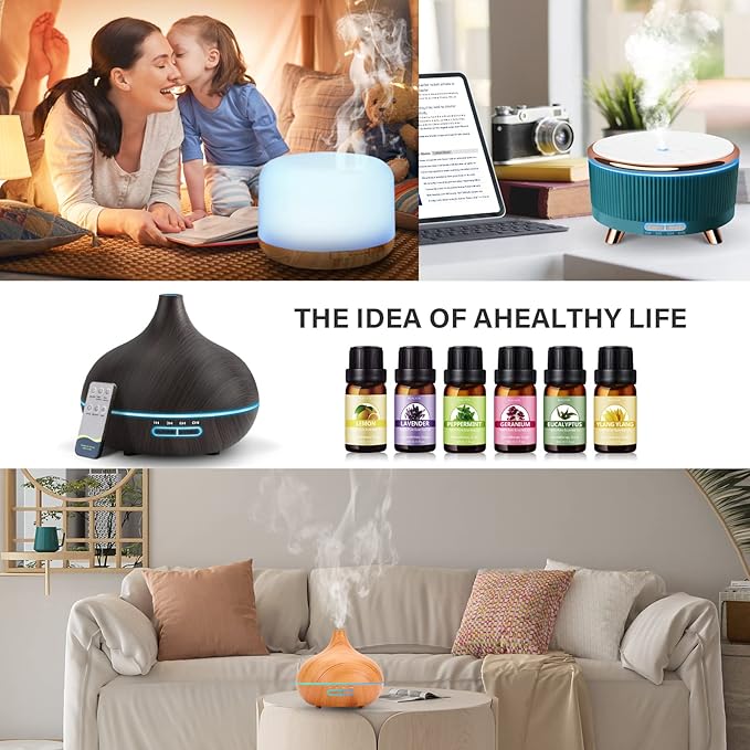 Essential Oils Set - Essential Oils -100% Natural Essential Oils - Perfect for Diffuser, Humidifier,Aromatherapy, Massage,Skin & Hair Care, DIY Candle and Soap Making(40 * 10 ML)