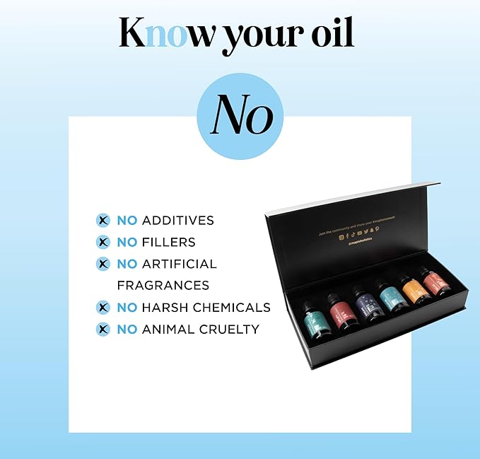 Aromatherapy Essential Oil Blends for Diffuser - Extra Large 100% Pure Diffuser Essential Oil Set with Aromatherapy Oils for Diffusers DIYs and More - Premium Essential Oil Starter Kit (6 Pack)