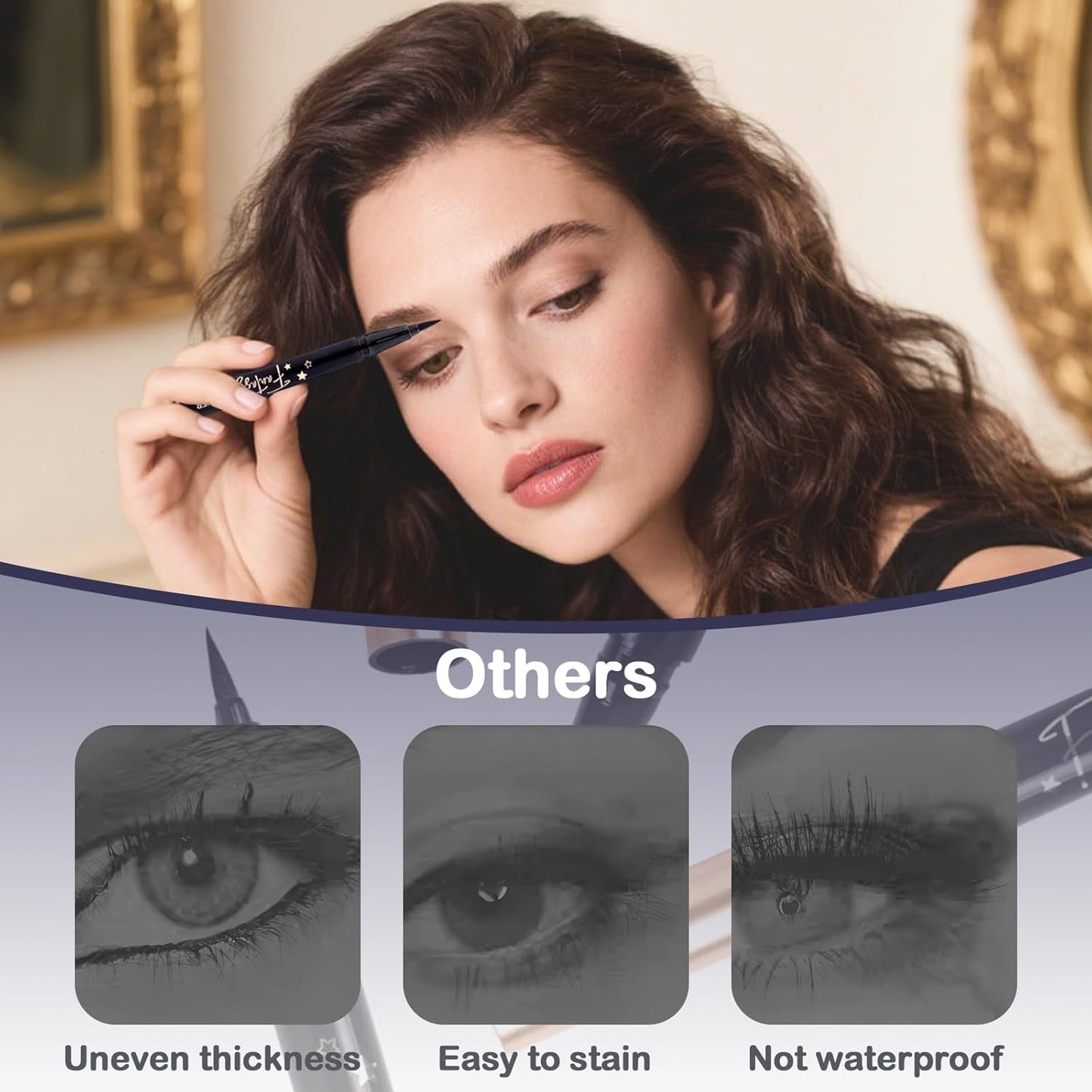 Beauty Fantasy Eyeliner Pen – Ultra-Fine Felt Tip, Waterproof & Smudge-Proof Liquid Eyeliner, 24H Long Wear, Jet Black, Quick-Drying, Cruelty-Free, 0.01 FL.OZ/0.4 ML