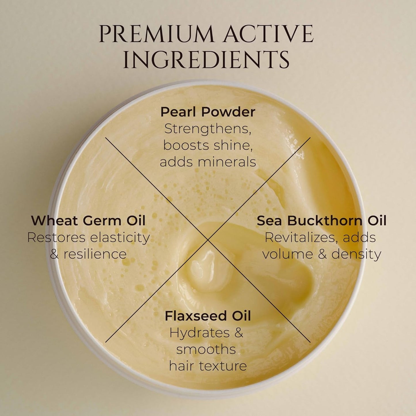 HADAT Golden Hour Express HAIR MASK – Premium Professional Hair Treatment with Pearl Powder – Hydration for Dry Damaged Hair – Nourishing Oils – Split Ends – Salon Quality – Made in Israel, 9.47 Fl Oz