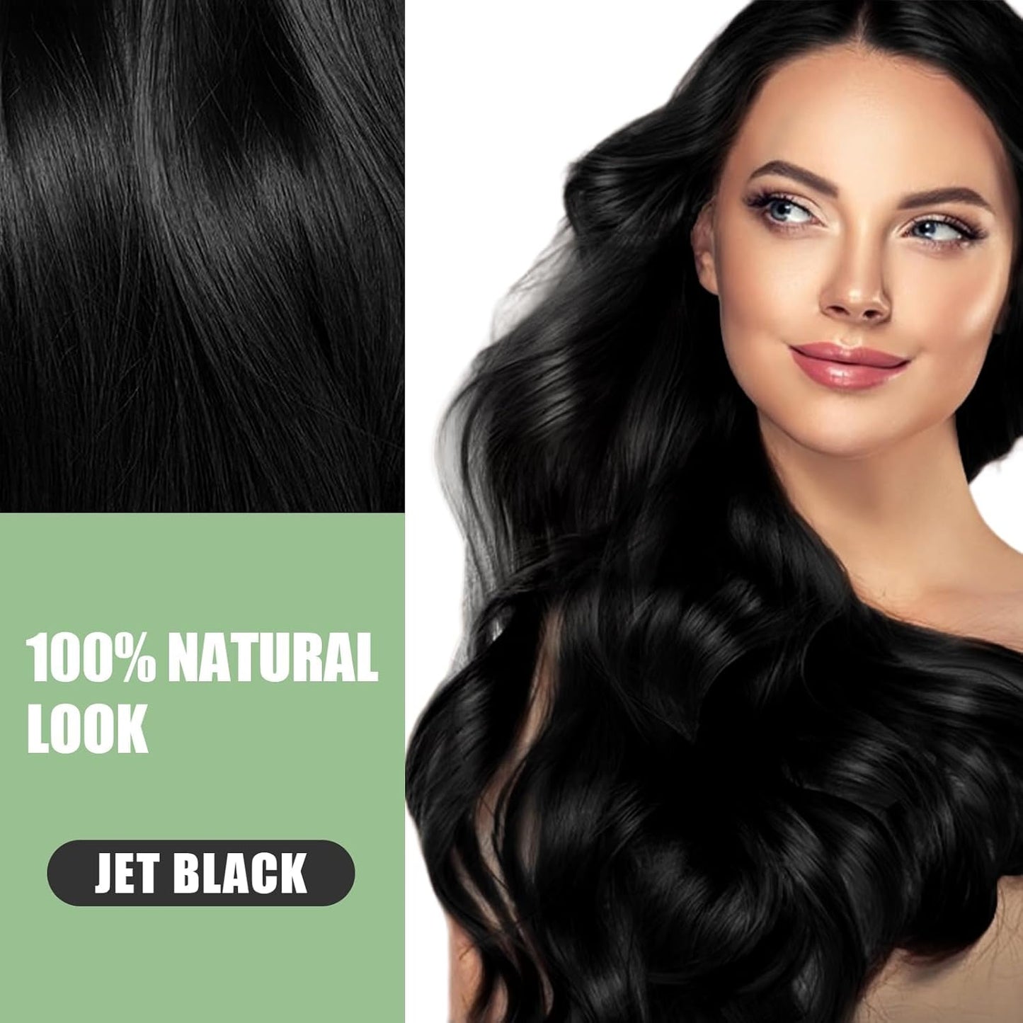 FARNDU Jet Black Hair Dye Shampoo for Women & Men, 3 in 1 Natural Herbal Color Shampoo for 100% Gray Coverage, Ammonia & Paraben Free (500ml)