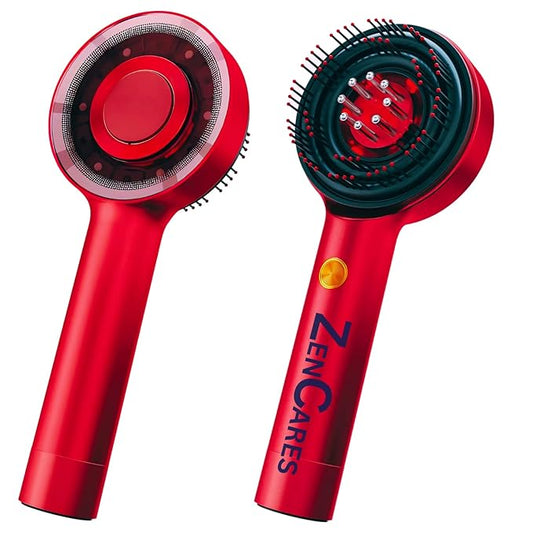 3 in 1 Hair Scalp Massager & Oil Applicator for Hair Growth, Electric Hair Brush with Oil Dispenser, Scalp Massager. (Red)