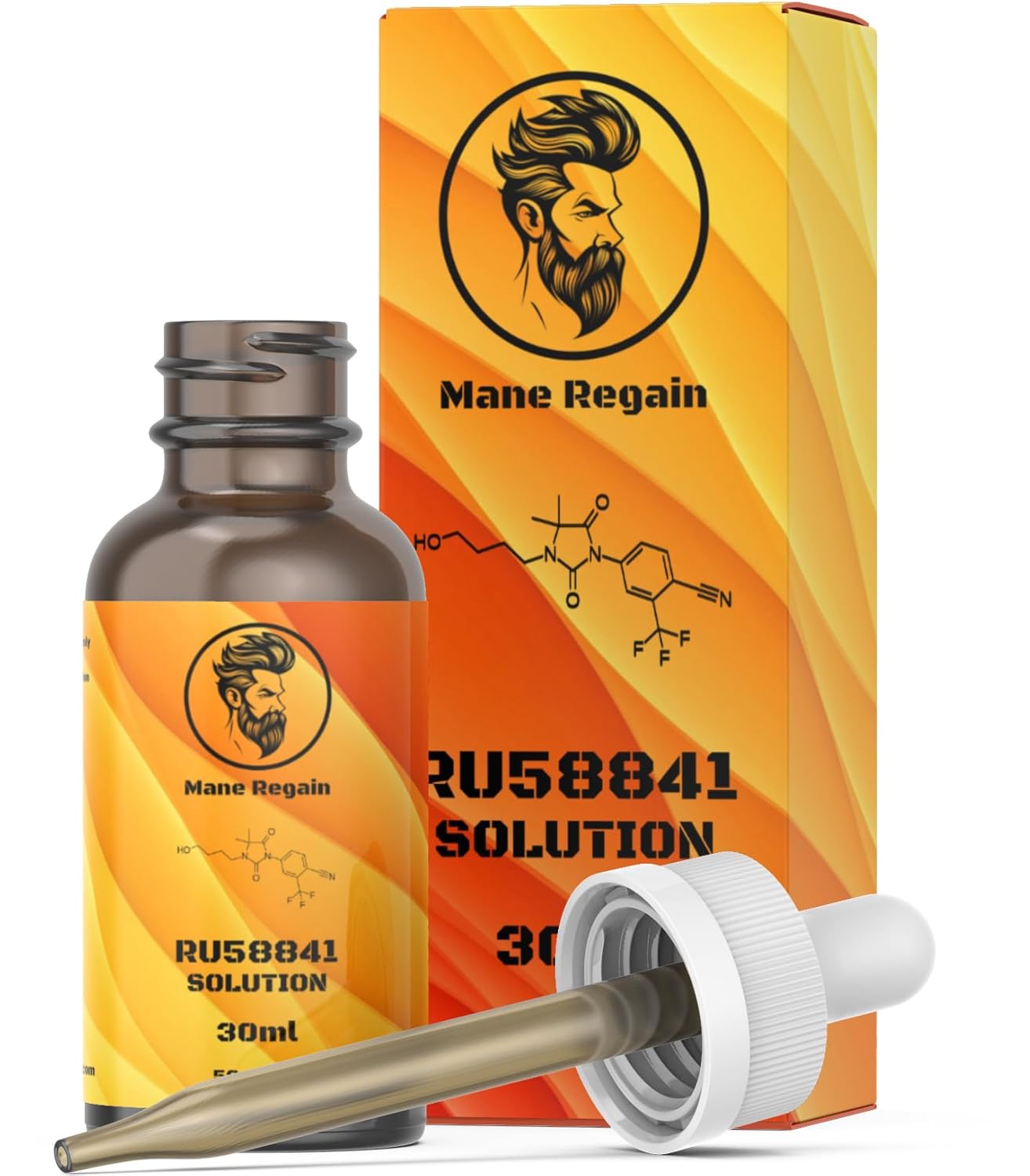 RU58841 5% Solution (50mg/ml) - DHT Blocker - Advanced Hair Loss Treatment - Anti-Androgen Hair Tonic - Promotes Hair Regrowth and Prevents Male Pattern Baldness - 30ml