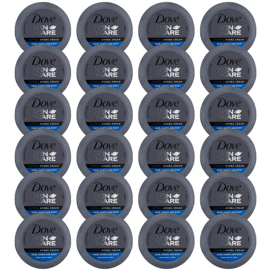 Dove Men+Care Ultra Hydra Cream - Dove Lotion, 3-In-1 Advanced Skin Care for Men, Face Cream, Hand & Body Lotion for Dry Skin, 2.53 Fl Oz (Pack of 24)