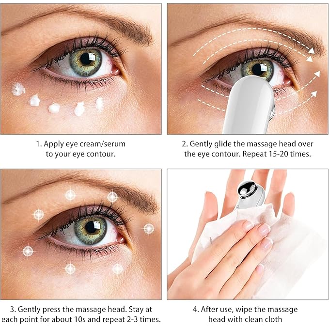 Eye Lift Wand, Eye Massager, Facial Massager for Dark Circles, Puffiness Under Eyes, Electrical Face & Neck Massage Pen for Fine Lines and Wrinkles