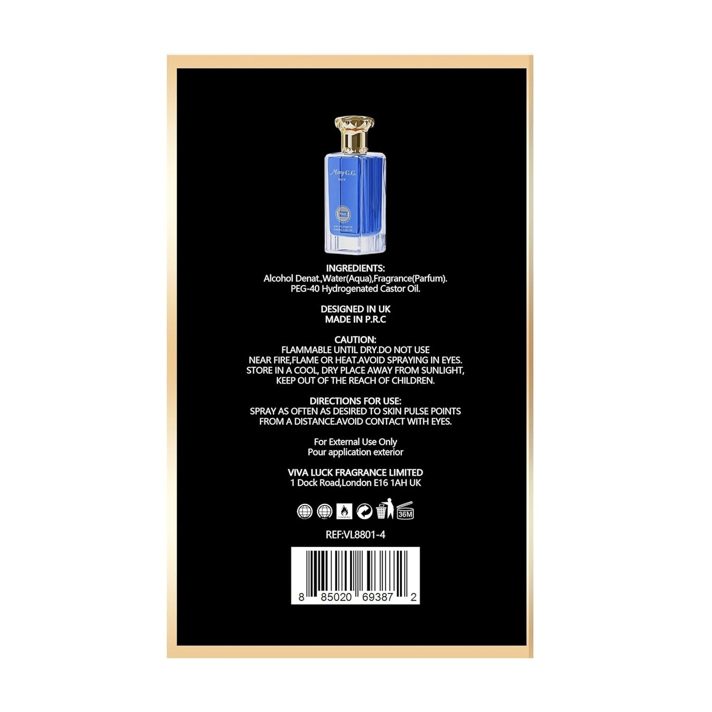 Hybrid & Company Sexy Girl Blue Pour Femme Eau De Parfum Natural Spray Vaporisateur 100ML 3.4FL.OZ