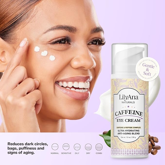 LilyAna Naturals New Caffeine Eye Cream 1oz