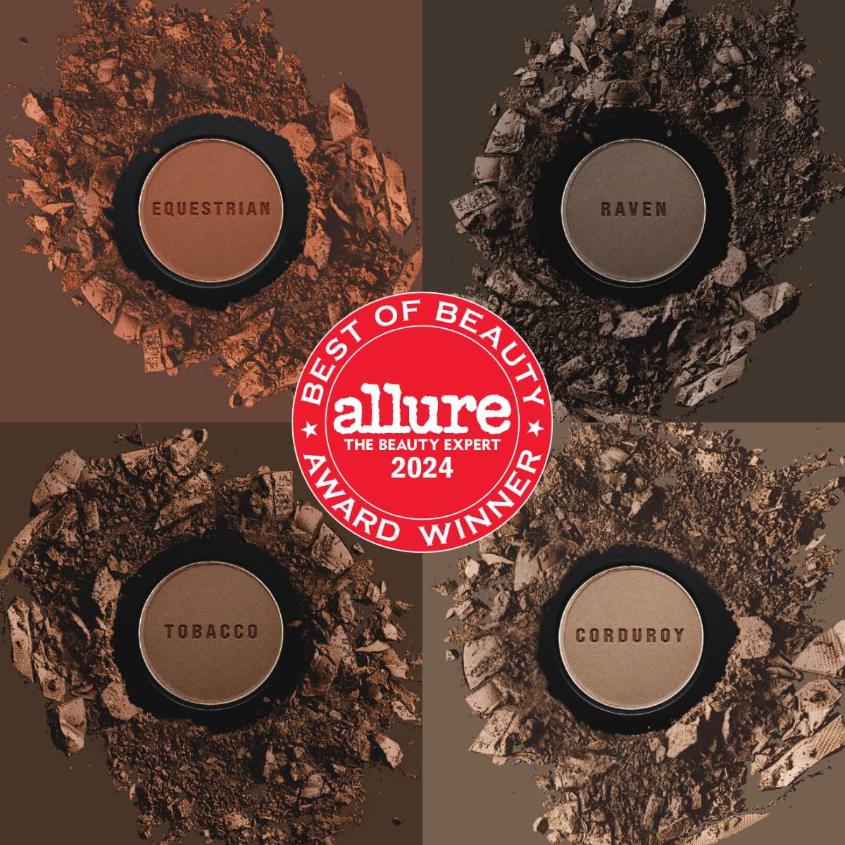 Joey Healy Luxe Brow Powder, Natural and Soft Definition Eyebrow Powder, Waterproof Brow Makeup Formula, Corduroy (Ash)