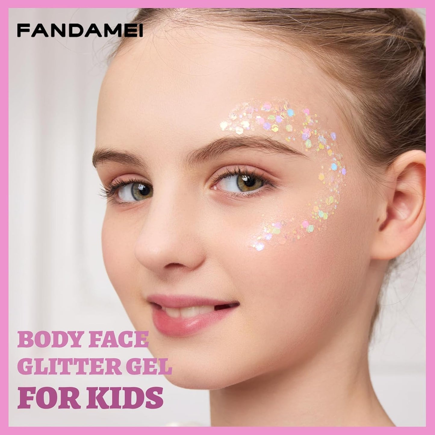 FANDAMEI Body Glitter Gel- 6 Color Glitter Makeup Face Paint for Body&Face&Hair, Rave Festival Mermaid Halloween Concert, Hair Glitter for Kids & Women