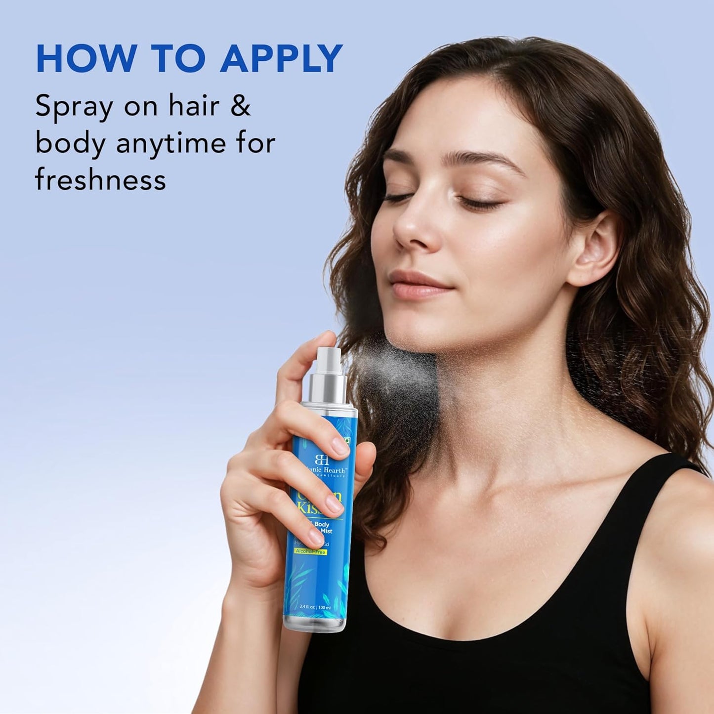 Botanic Hearth Ocean Kiss Hair Perfume & Body Perfume Mist with Hyaluronic Acid – Alcohol-Free Refreshing Fragrance Spray, Long Lasting Hydrating Mist for Women & Men, 3.4 fl oz