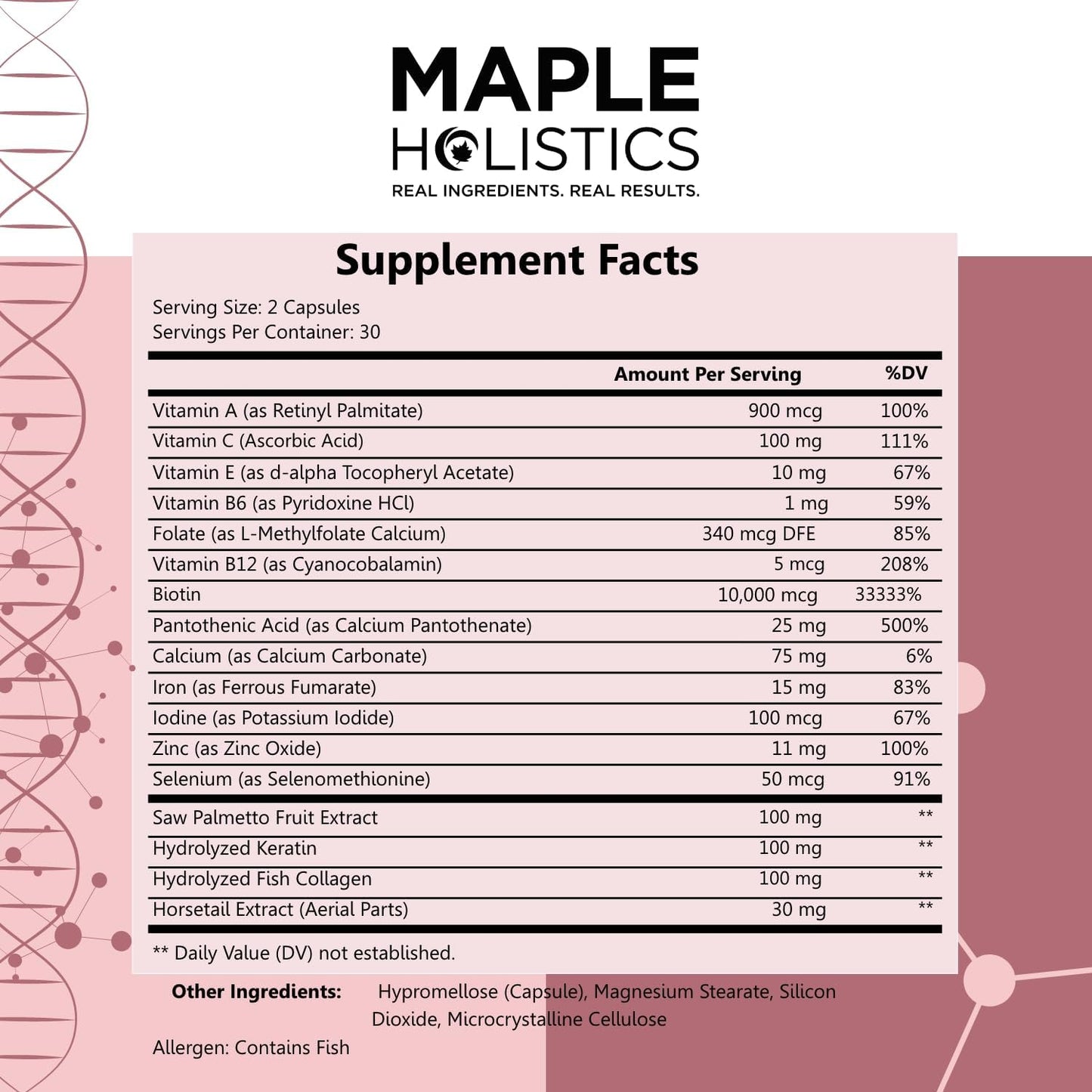 Thicker Hair Growth Vitamins for Women - Extra Strength Biotin and Collagen Supplement with Healthy Hair Vitamins for Hair Loss - Visibly Stronger and Fuller Hair Growth Supplement (1 Month) (Womens)