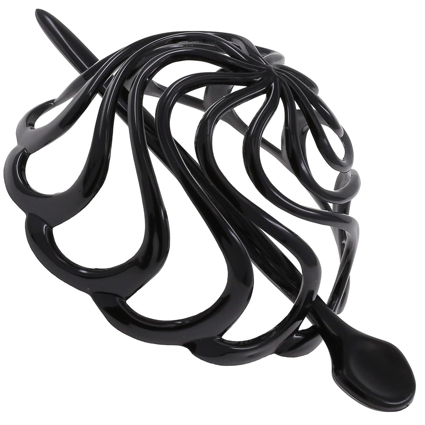 Camila Paris CP2867 French Hair Bun Clip Maker Cover Cap Holder, Black, Round Dome Bun Hair Clip for Women Hair Updo, Styling Hair Bun Accessories for Women, No Slip and Durable, Made in France