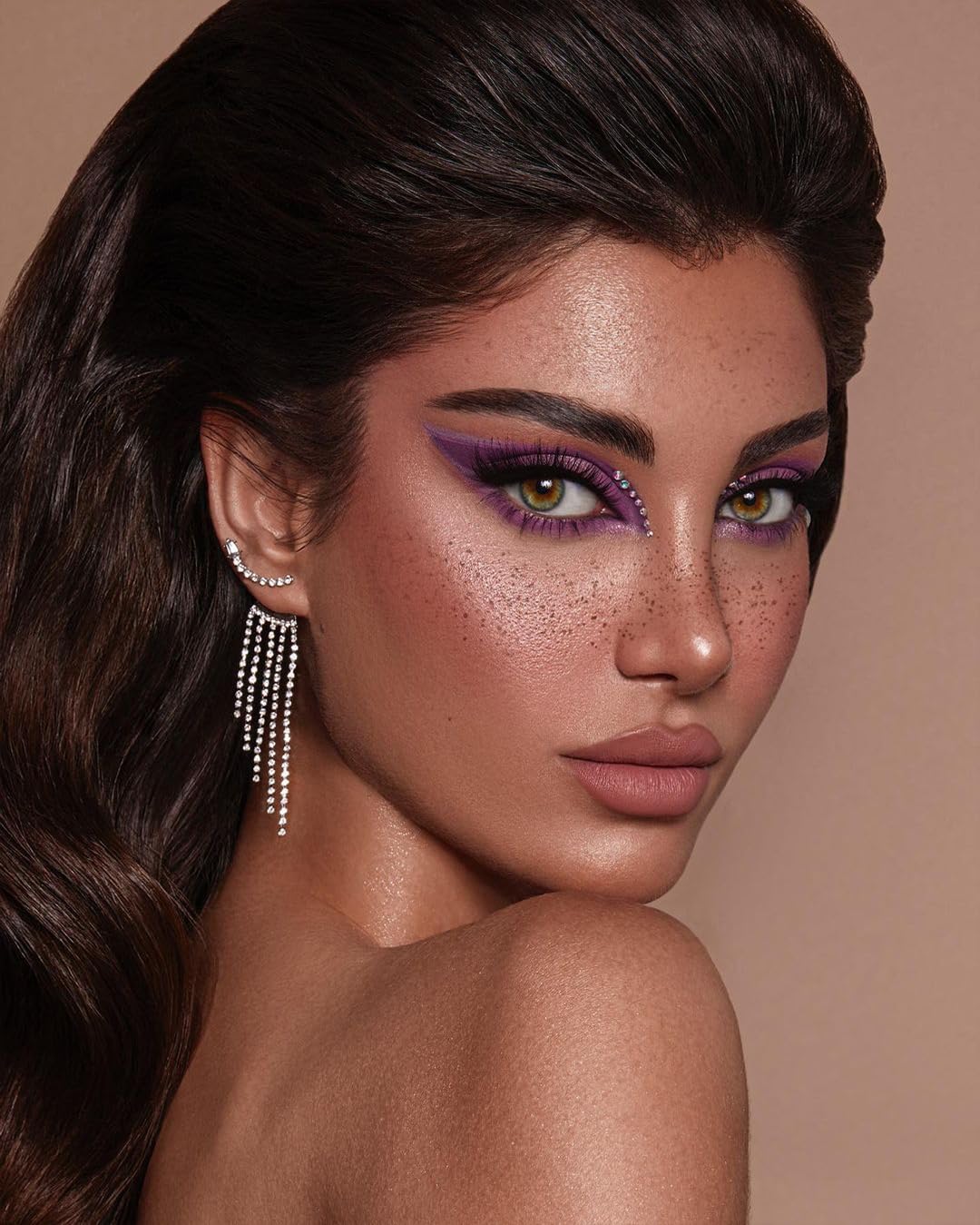 Glitter Freckles Face Tattoo, 12 Sheet Brown Face Glitter Waterproof Freckles, Makeup Patches, Face Tattoos for Women