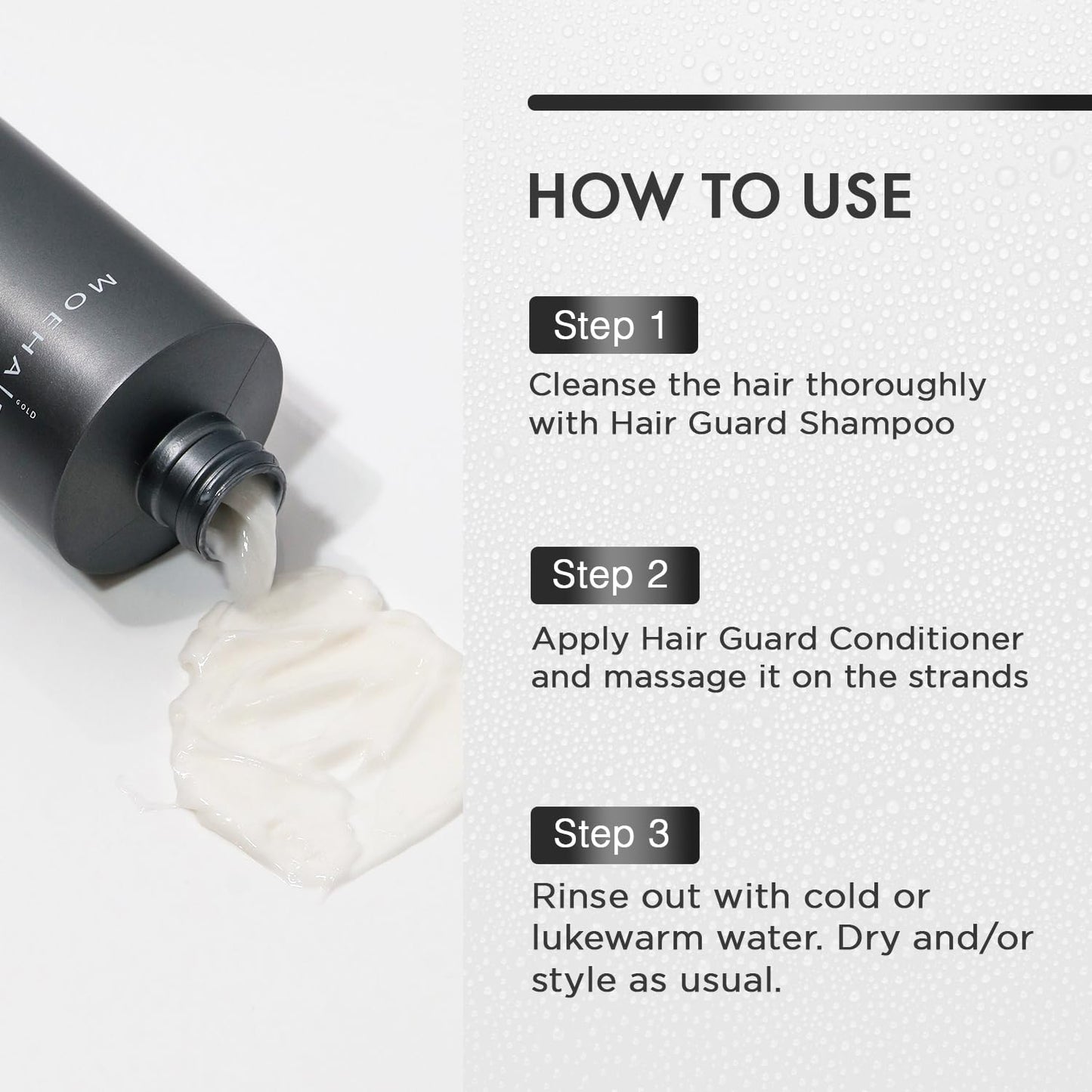 MOEHAIR Hair Guard Conditioner | Strengthens Roots and Boosts Hair Follicles | Infused with Vitamin-E, Argan Oil & Ginseng | Paraben & Sulfate Free (12 Fl. Oz)