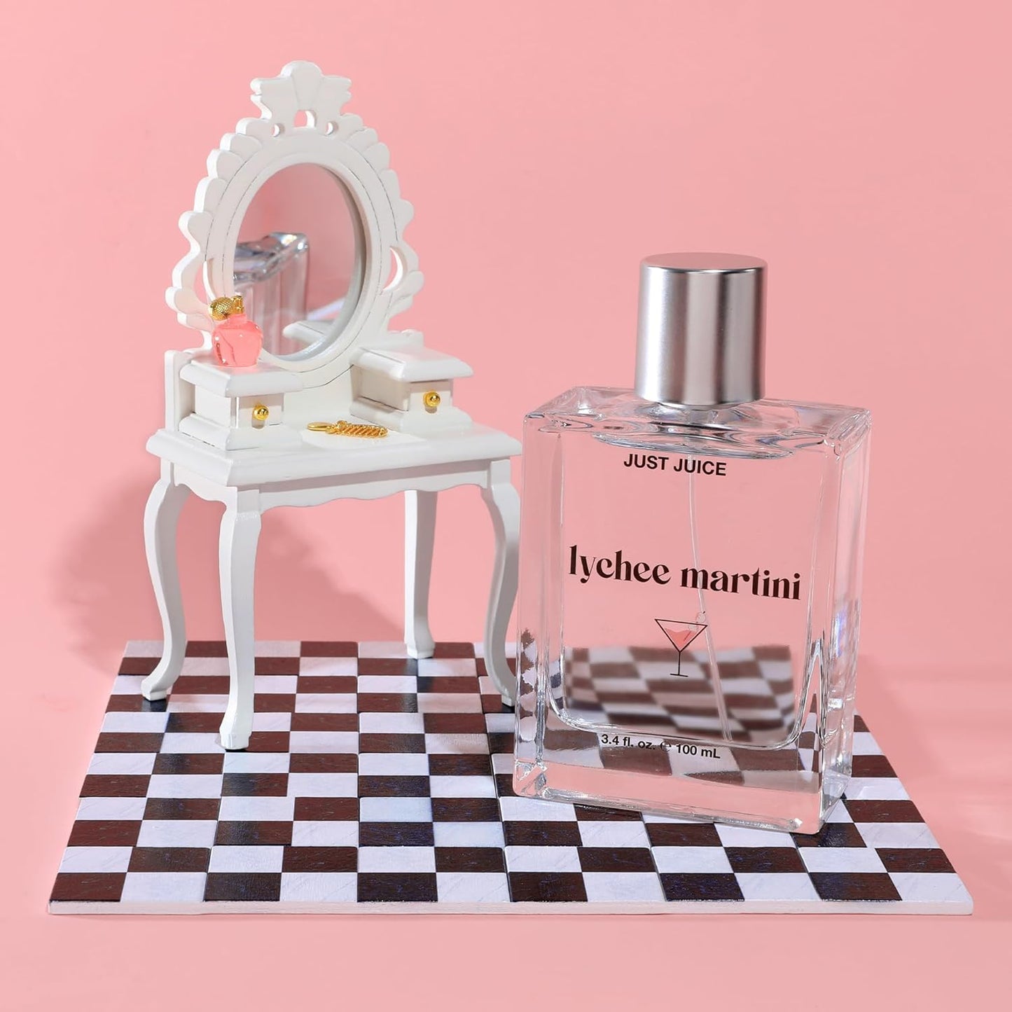 Just Juice Lychee Martini - Mini Travel Size - Lychee, Passion Fruit, Musk Perfume for Women and Men - Tropical Summer Perfume - 0.3 oz