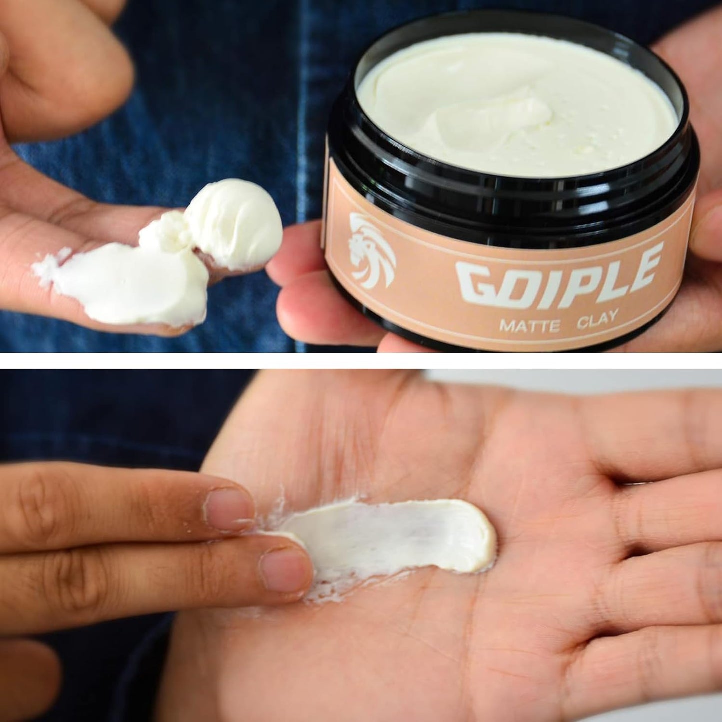 2PCS Hair Styling Clay for Men Firm Hold, Matte Finish Hair Clay Hair Paste for Men Water Based Matte Texture Pomade Mens Hair Products Add Volume, Firm Hold Clay Pomade Ideal for All Men's Hair Types